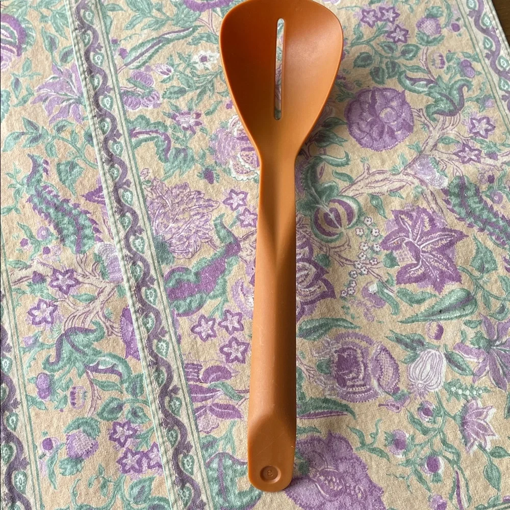 Vintage Orange Cooking Spoon